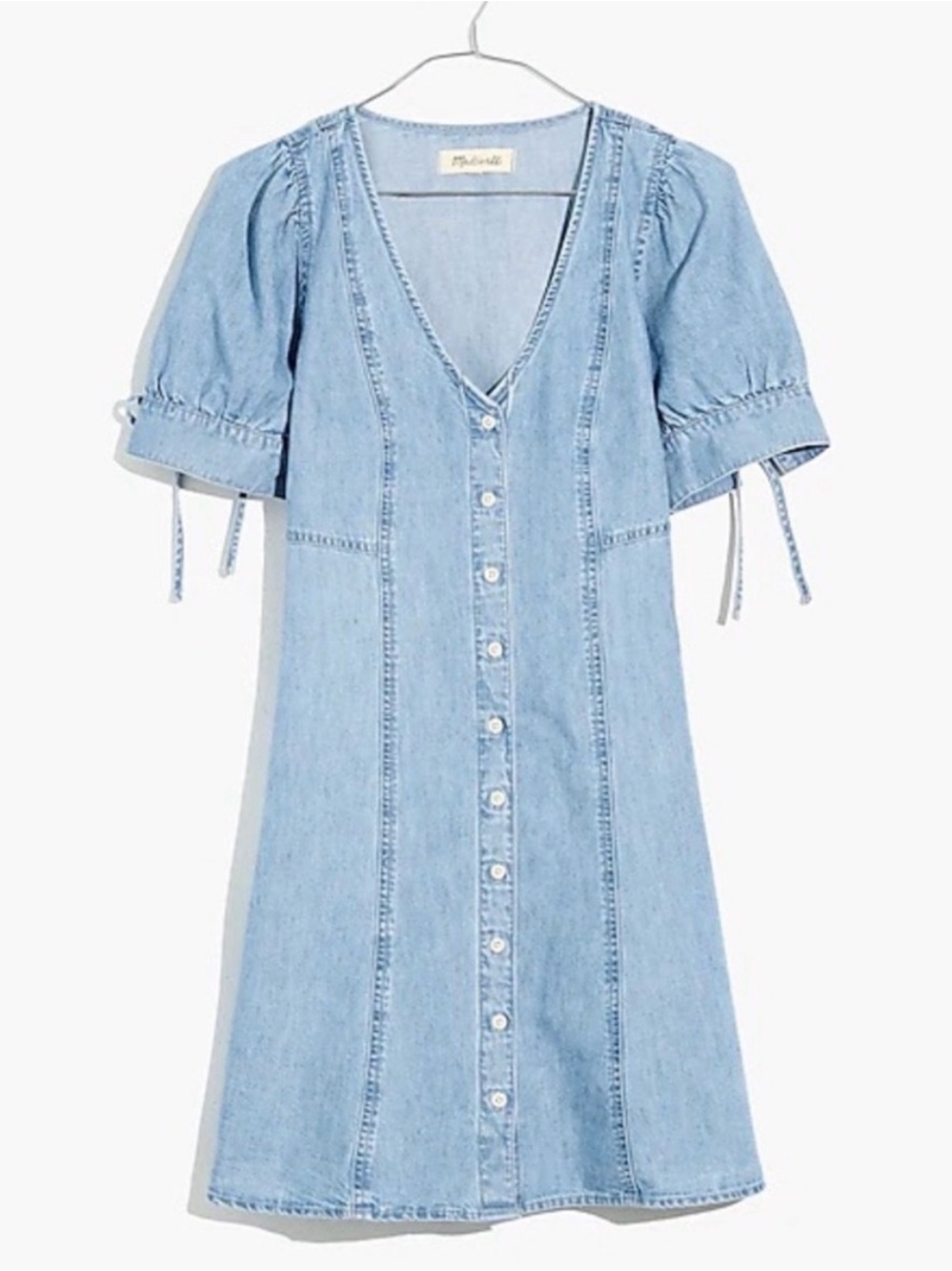 Madewell Light Blue Denim Button-Front Short Dress
